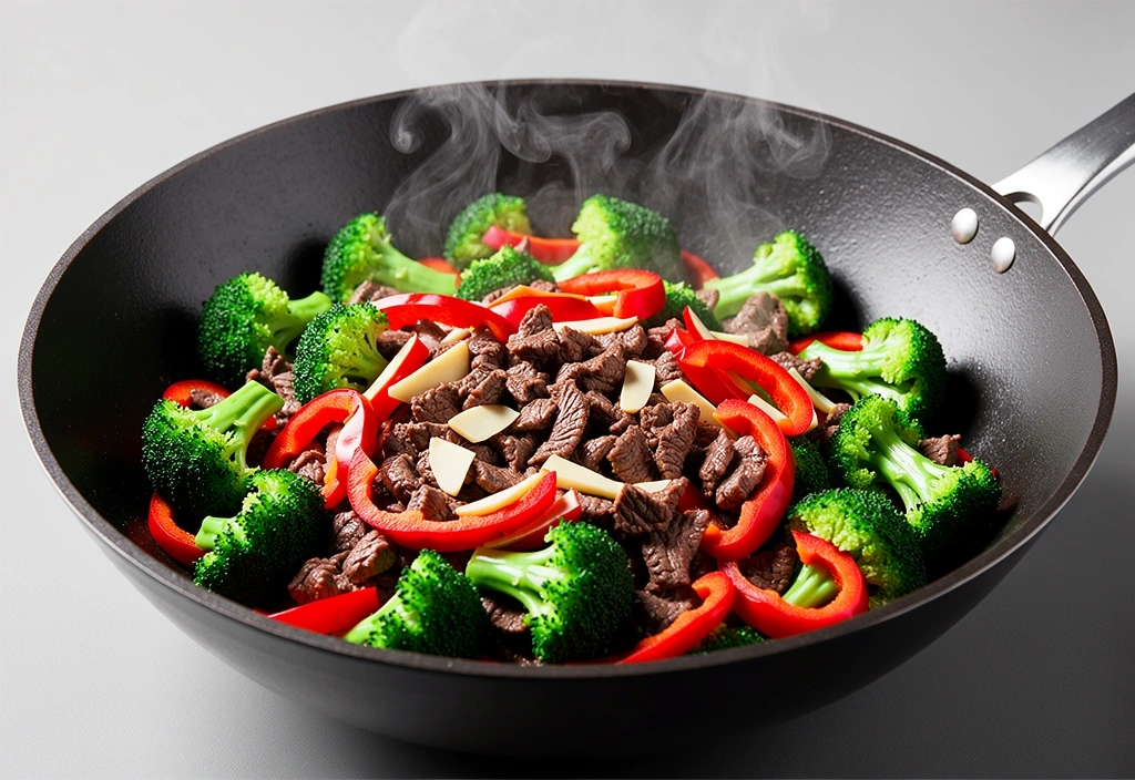 Stir-fry z wołowiną i brokułami